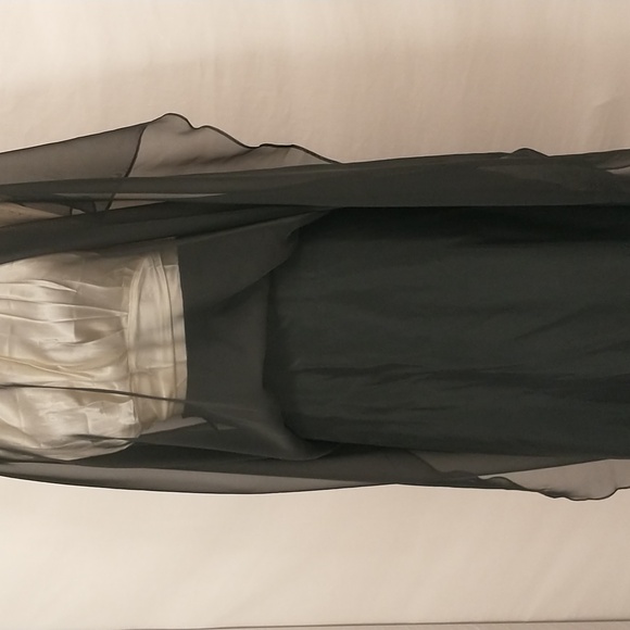 Black Maxi Skirt Sheer Chiffon over Opaque Floaty Floor Length w/issues Costume - Picture 6 of 8